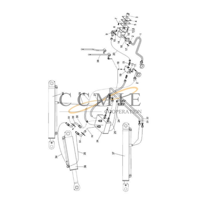 China Multi Way Valve Xcmg Wz Backhoe Loader Spare Parts